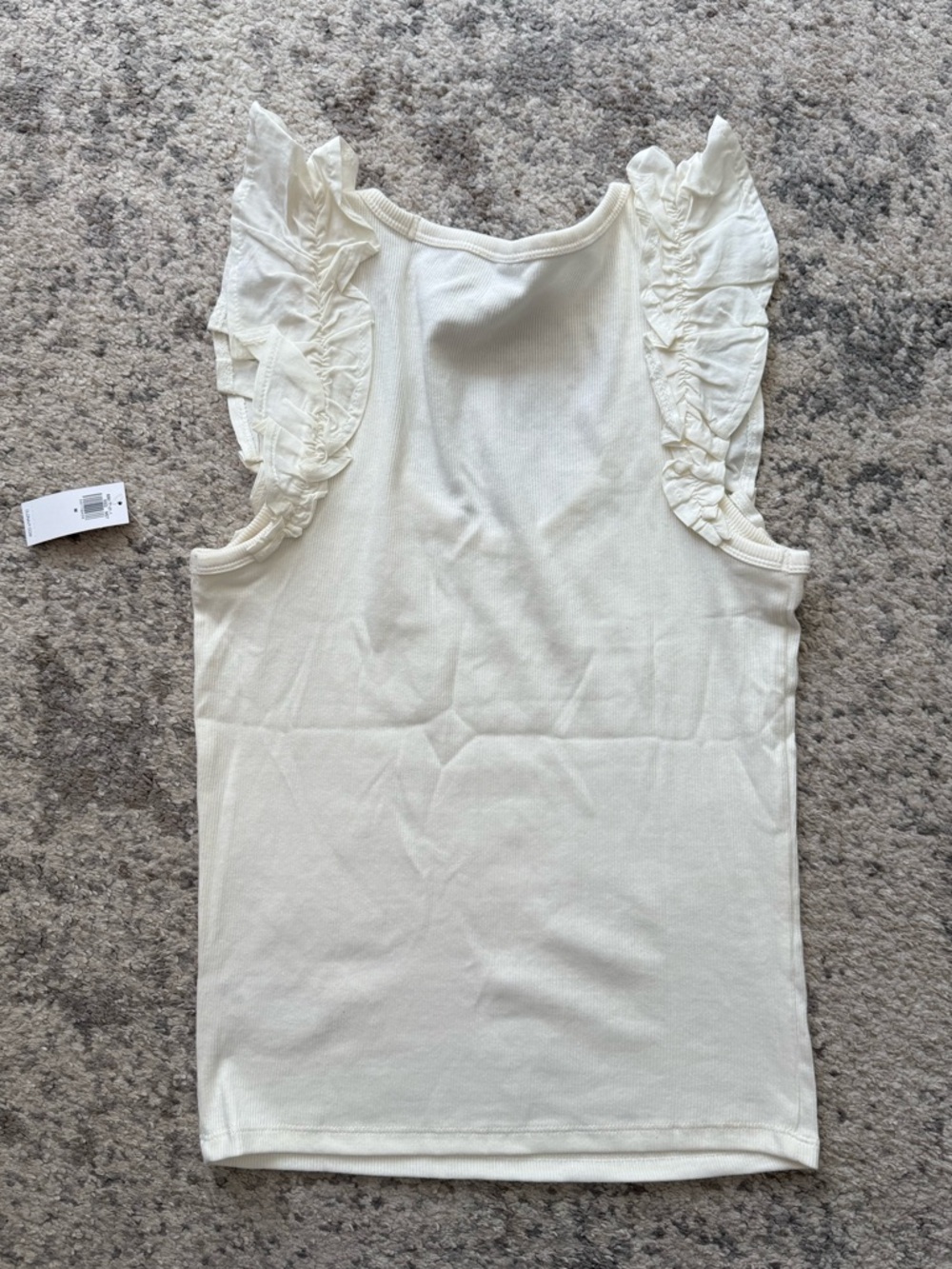 Old Navy Ruffle Ribbed Tank Medium - Picture 2 of 7